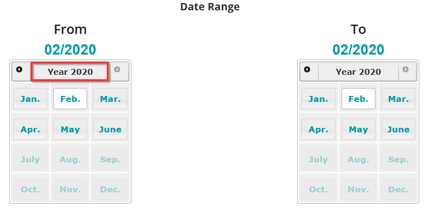 Date Range widget